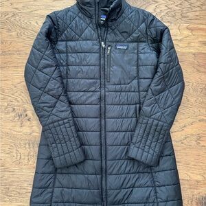 Patagonia Women's Black Long Quilted Puffer Coat
